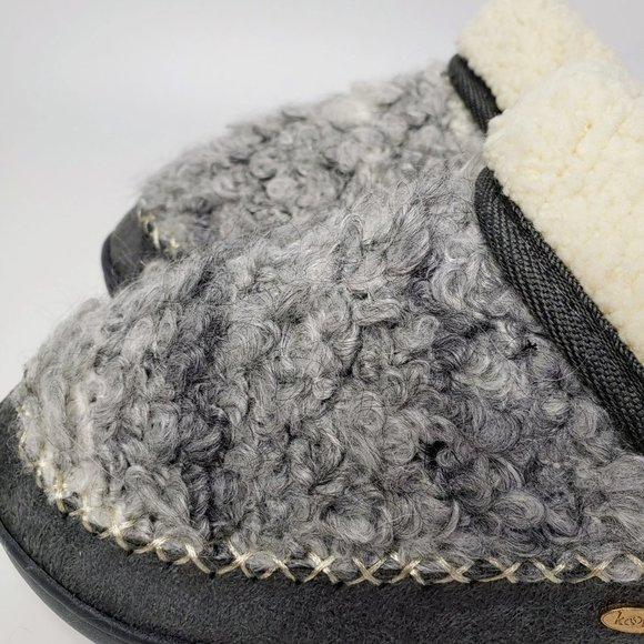 NWT Kooba Women’s Grey Boiled Wool Hard Bottom Slippers M - Picture 5 of 11